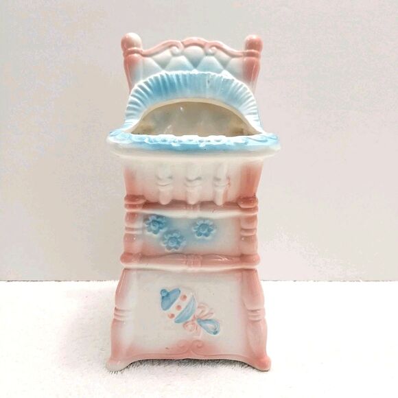 Vintage Ceramic Nursery  Reveal Party High chair Planter Relpo Japan #C026 - Picture 1 of 9